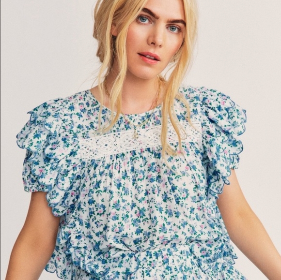 LoveShackFancy Floral Top - Picture 4 of 12